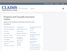 Tablet Screenshot of claimsbuyersguide.com